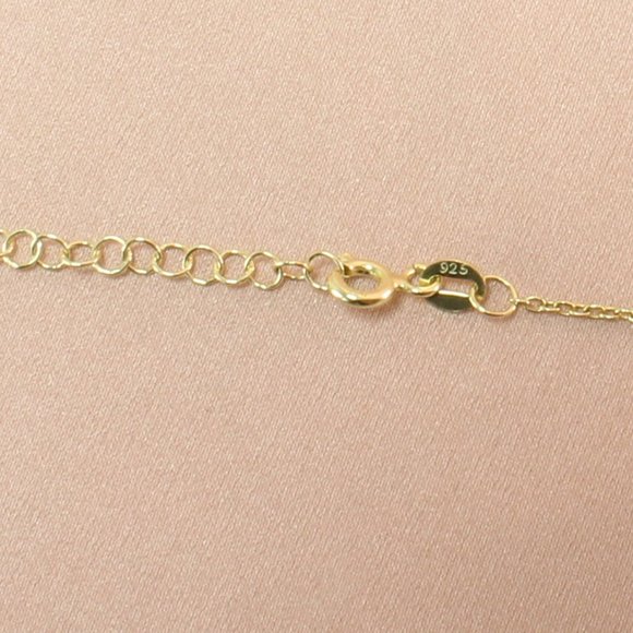 14k Gold Vermeil Virgo Zodiac CZ Necklace - Picture 5 of 7